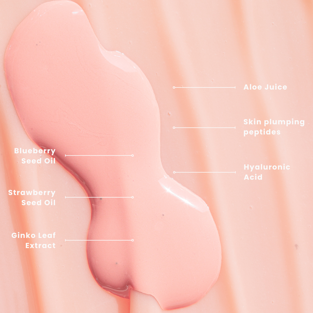 Plumping peptide serum with strawberry seed oil